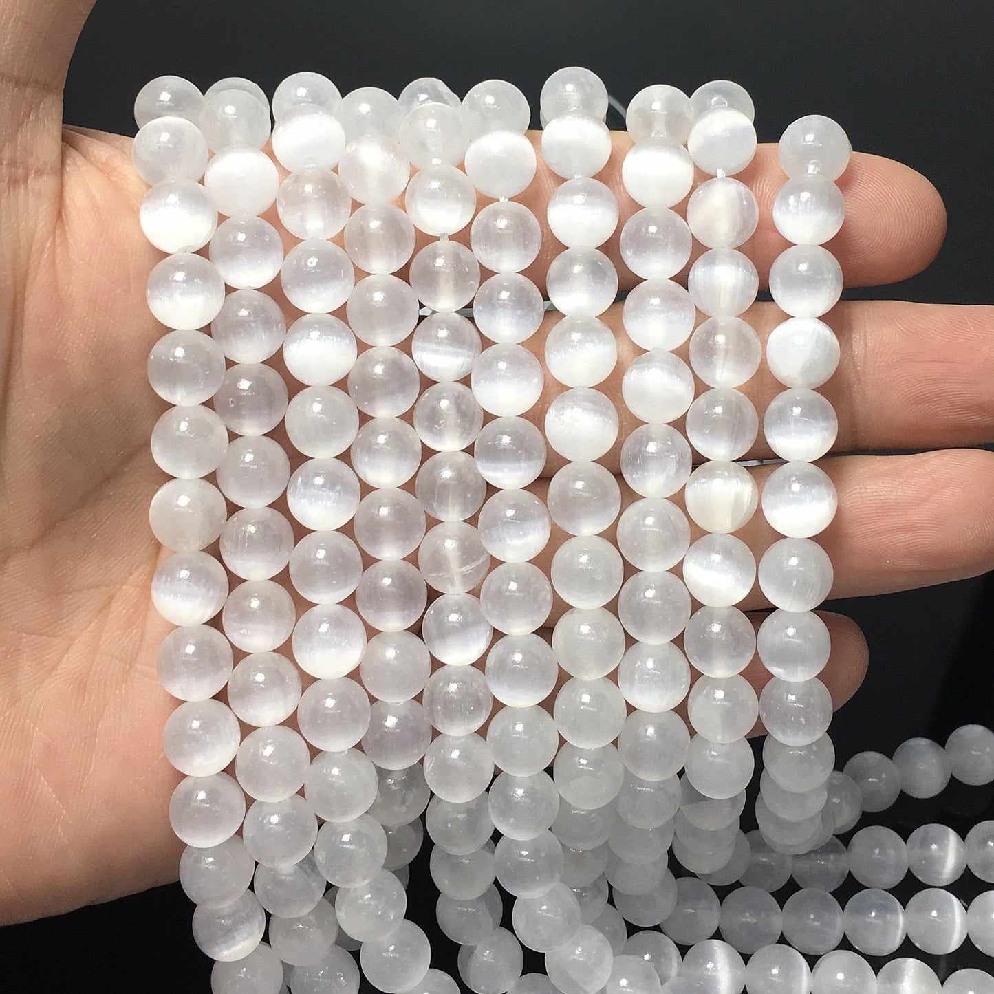 Higher Quality Selenite Round Beads