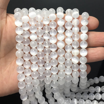Higher Quality Selenite Round Beads