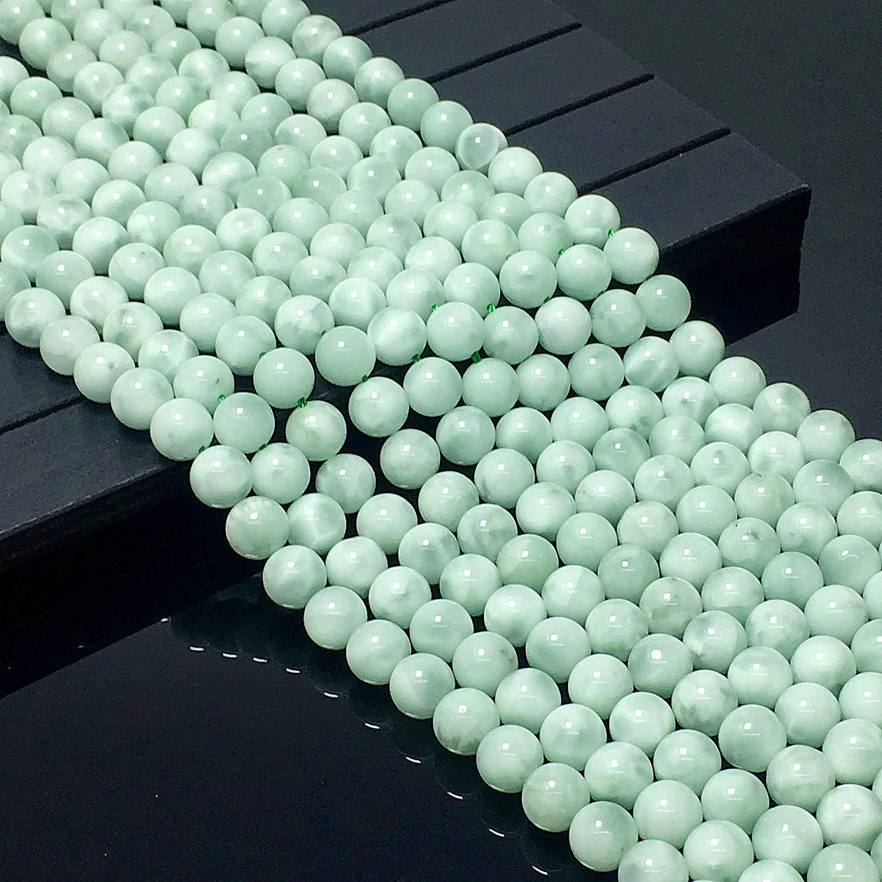 Higher Quality Green Angelite Round Beads