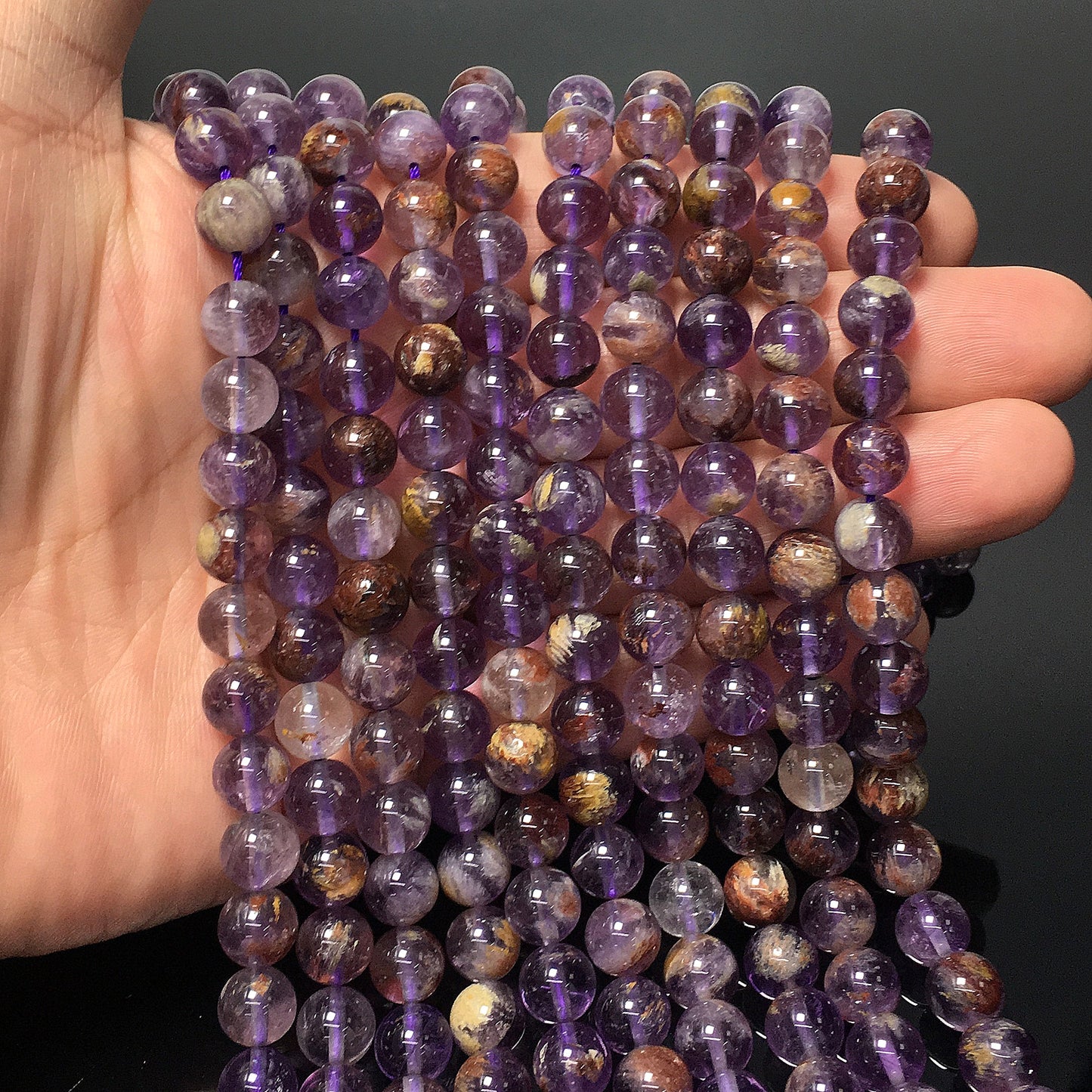 Higher Quality Purple Phantom Round Beads