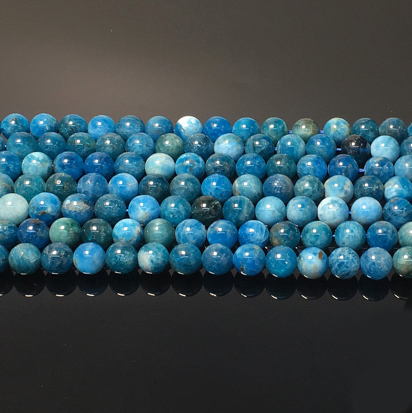 Higher Quality Blue Apatite Round Beads