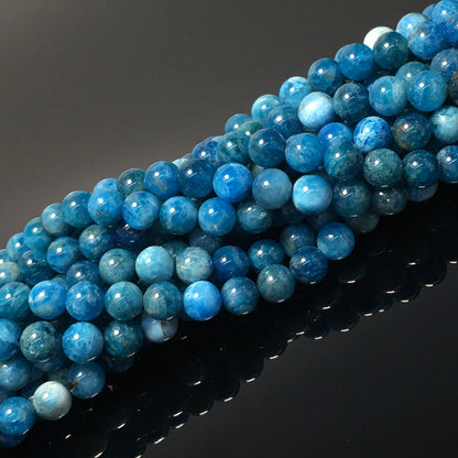 Higher Quality Blue Apatite Round Beads
