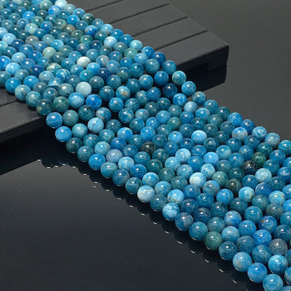 Higher Quality Blue Apatite Round Beads