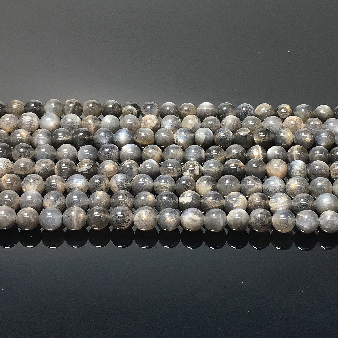 Higher Quality Grey Moonstone Round Beads