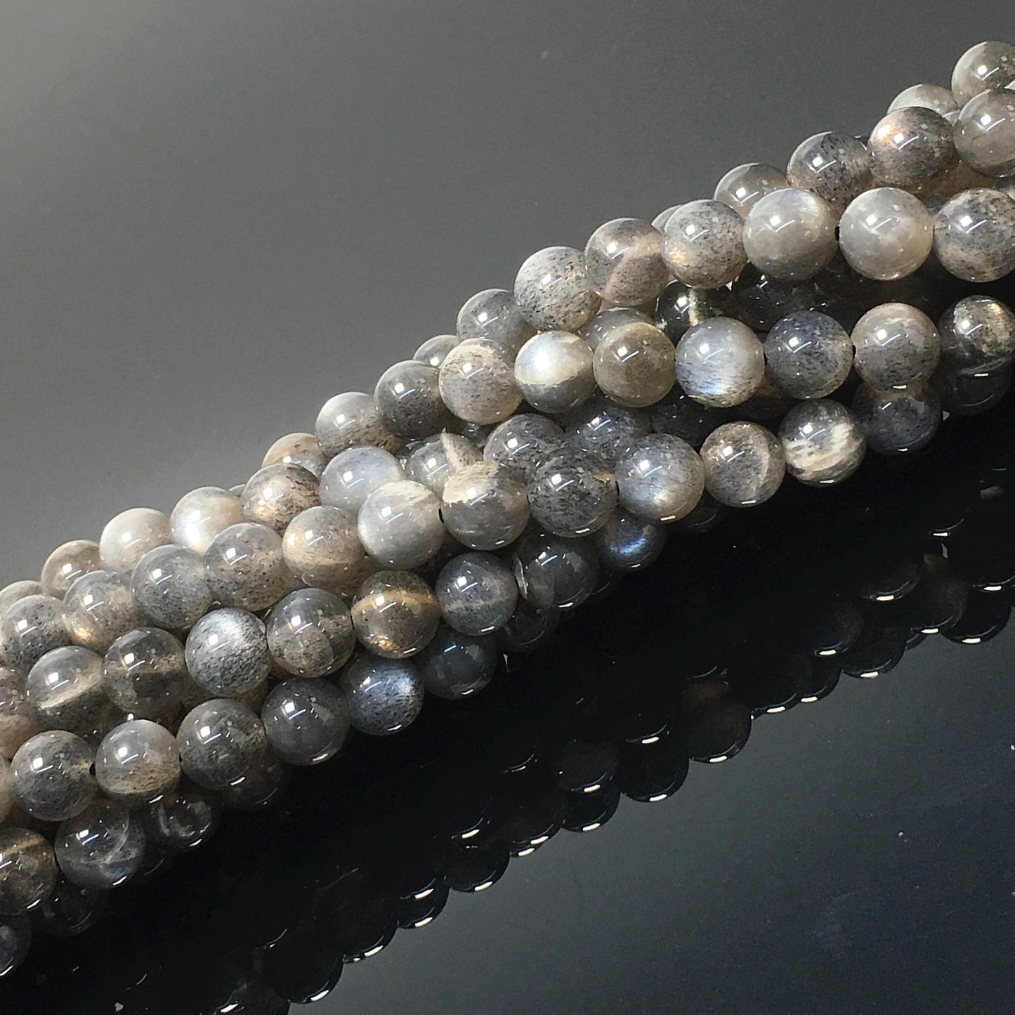 Higher Quality Grey Moonstone Round Beads