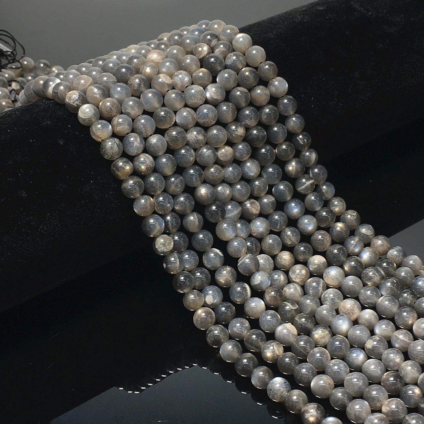 Higher Quality Grey Moonstone Round Beads