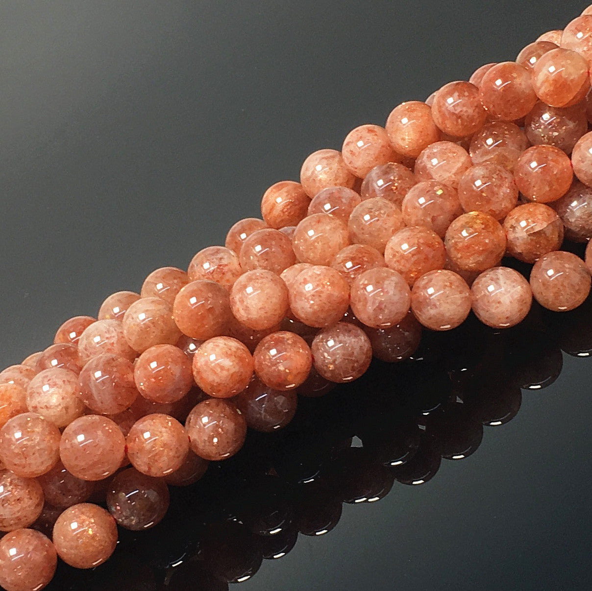 Higher Quality Gold Sunstone Round Beads