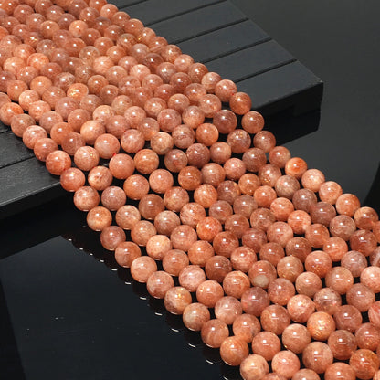 Higher Quality Gold Sunstone Round Beads