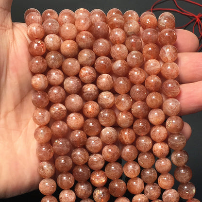 Higher Quality Gold Sunstone Round Beads