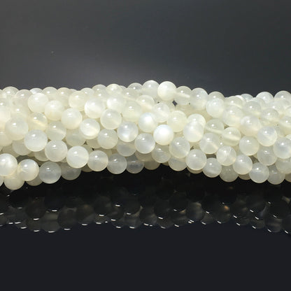 Higher Quality White Milky Moonstone Round Beads