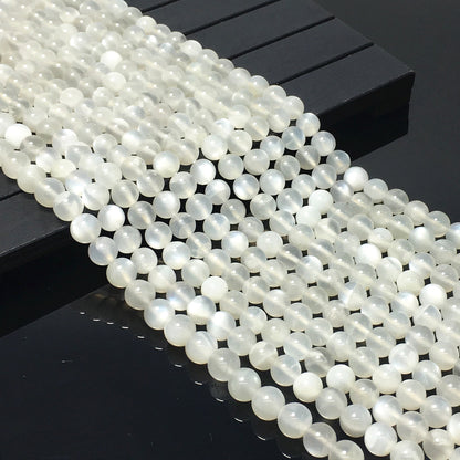 Higher Quality White Milky Moonstone Round Beads