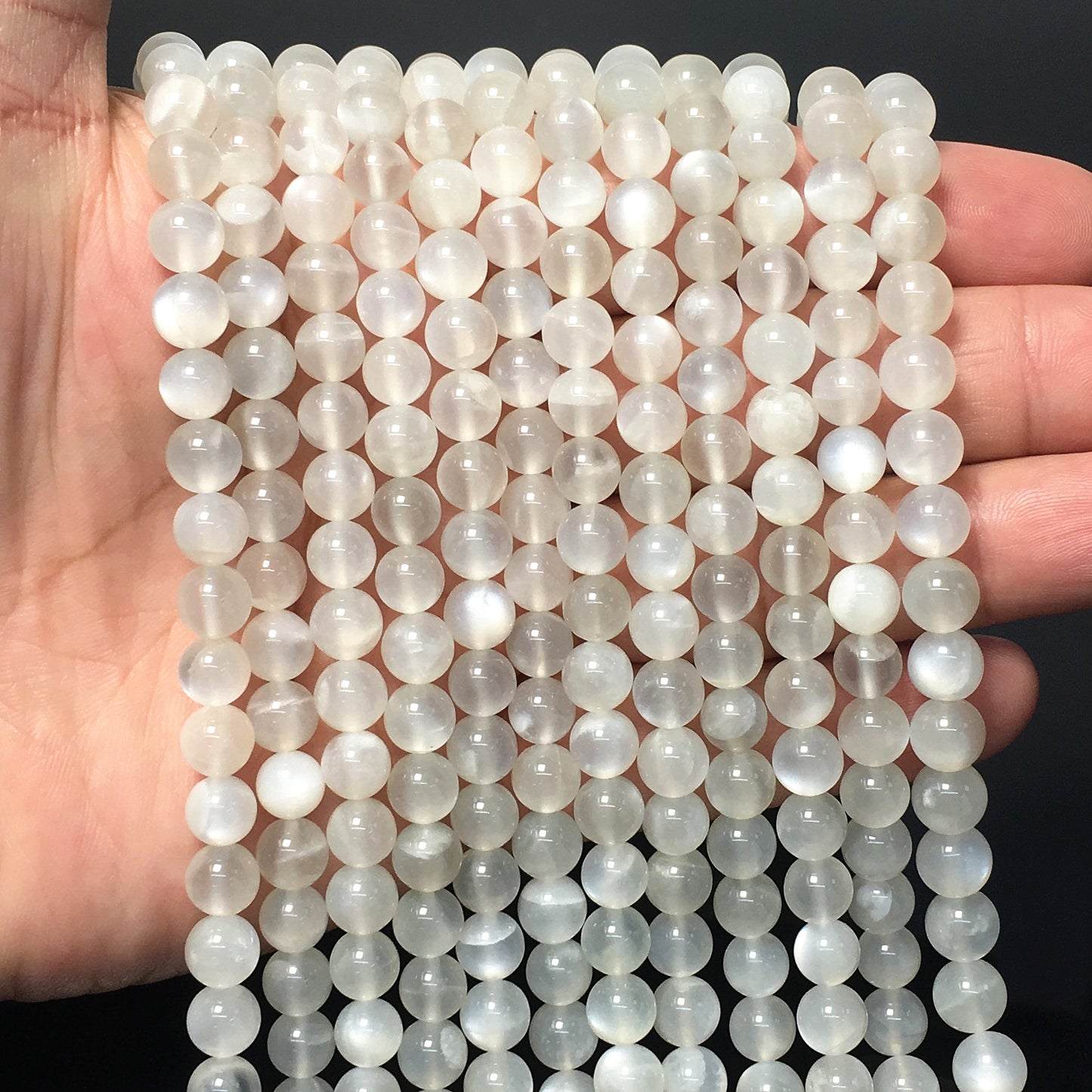 Higher Quality White Milky Moonstone Round Beads