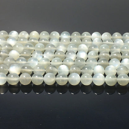 Higher Quality Grey Milky Moonstone Round Beads