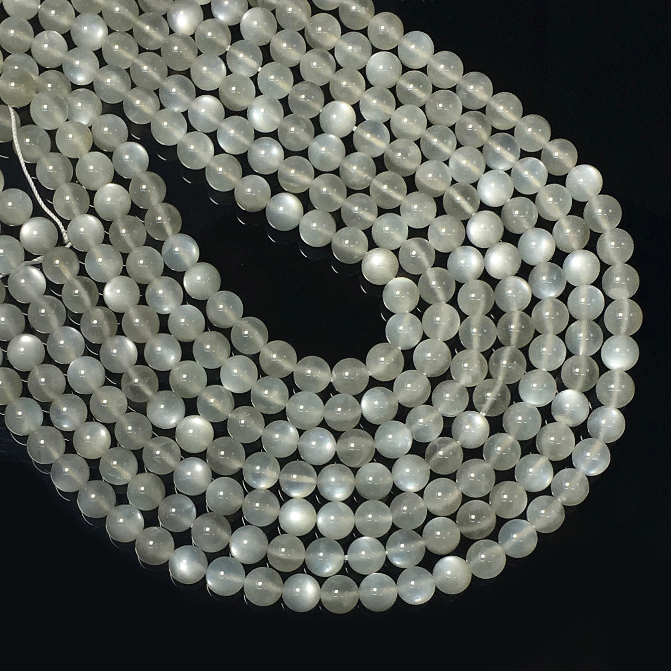 Higher Quality Grey Milky Moonstone Round Beads