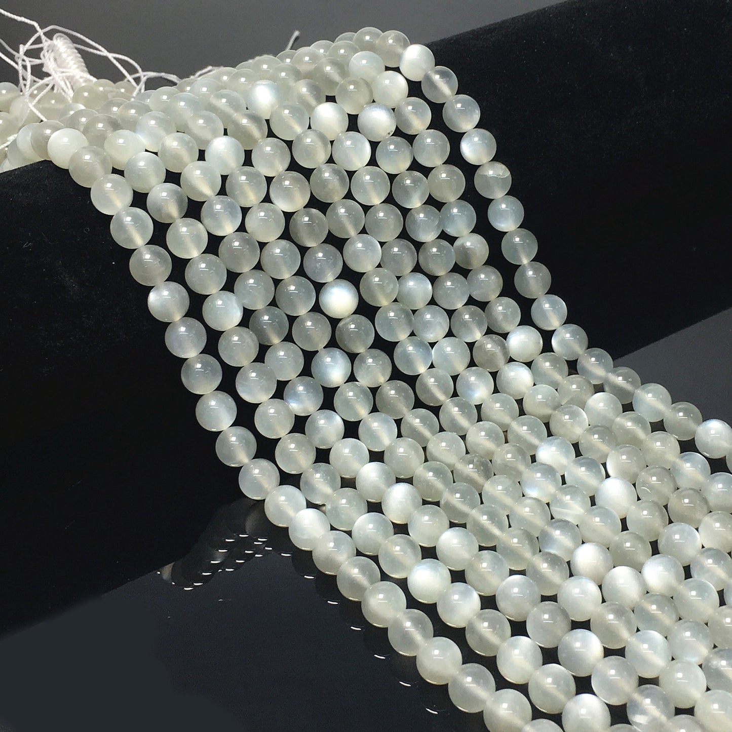 Higher Quality Grey Milky Moonstone Round Beads