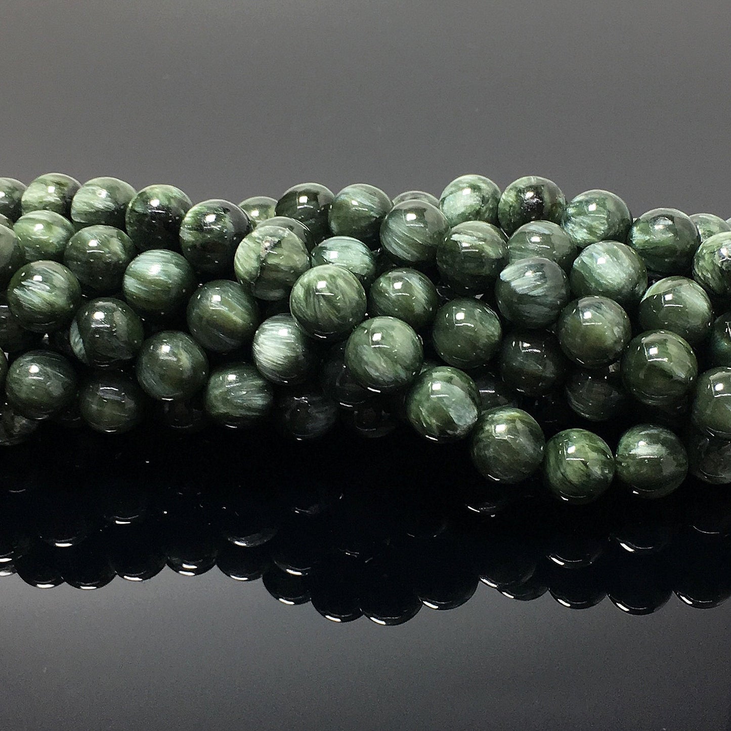 Higher Quality Seraphinite Round Beads