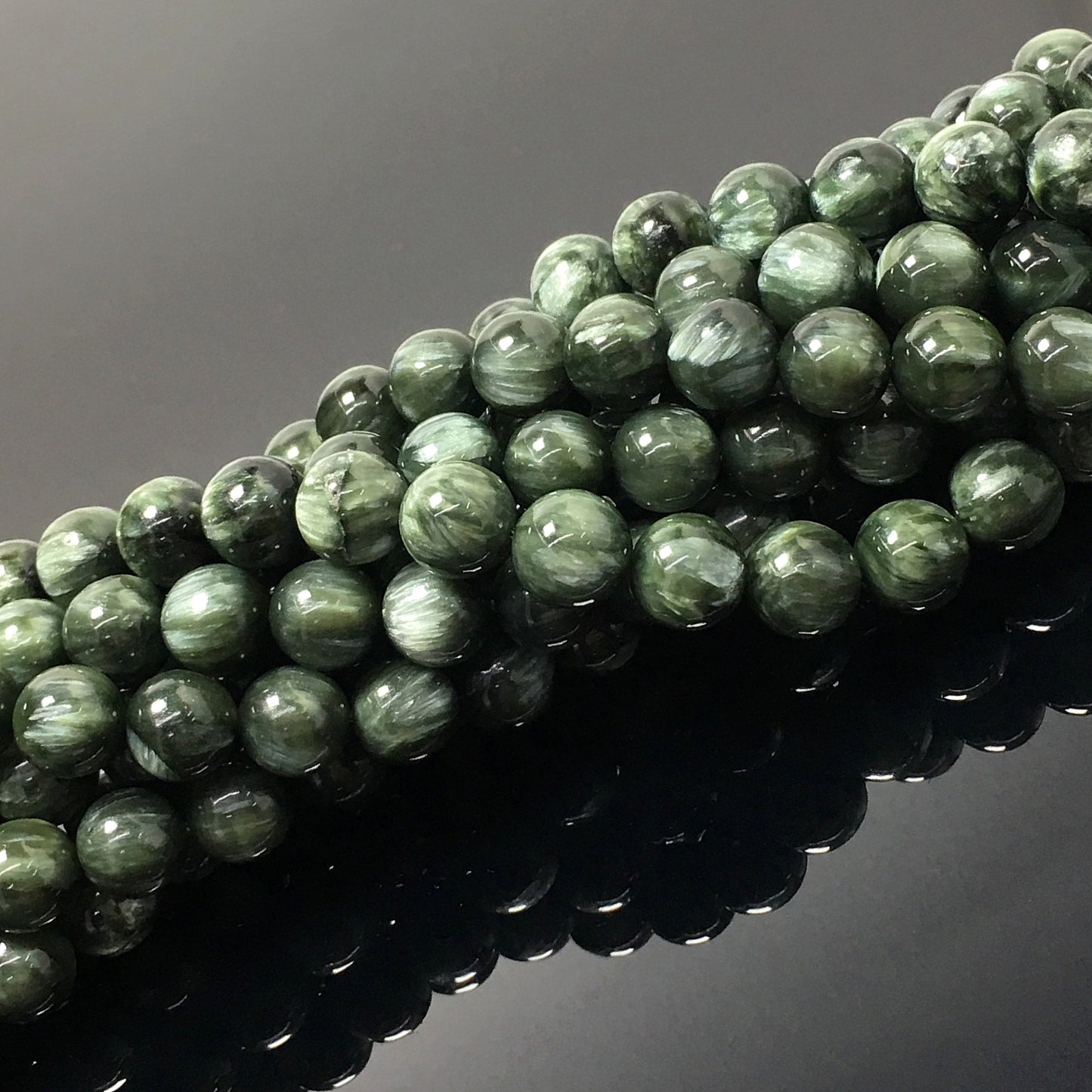 Higher Quality Seraphinite Round Beads
