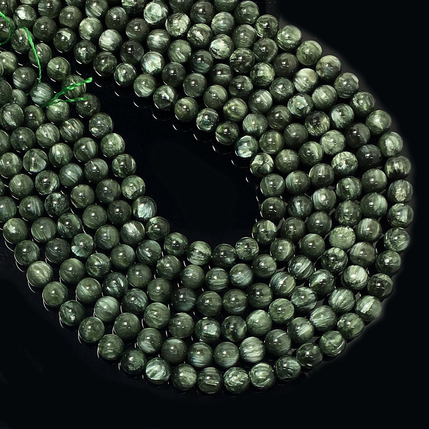 Higher Quality Seraphinite Round Beads