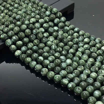 Higher Quality Seraphinite Round Beads