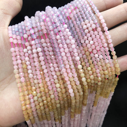 Tiny Round Faceted Gradation Beads
