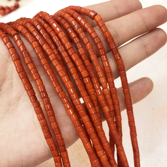 Tube Shape Coral Beads