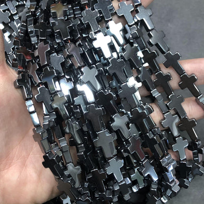 Cross Shape Hematite Beads