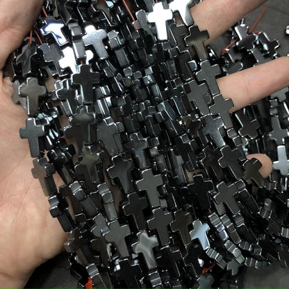 Cross Shape Hematite Beads