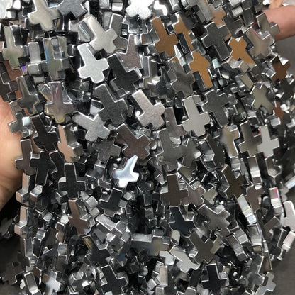 Cross Shape Hematite Beads