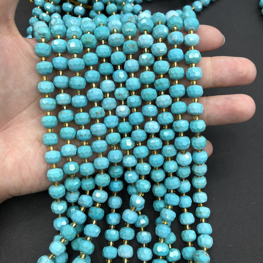 Twisted Shape Turquoise Beads