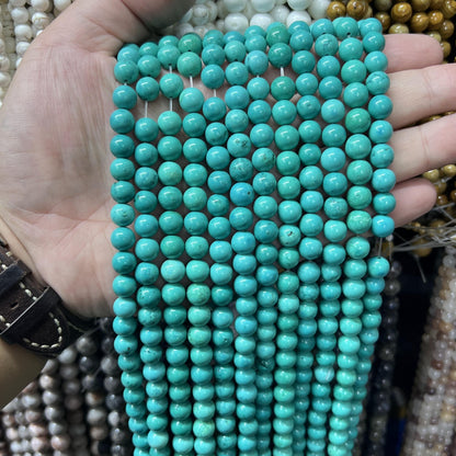 Turquoise Loose Beads Round Faceted Rice Rondelle Flat Oval Irregular Shape Beads