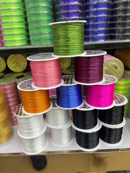 Jewelry bungee cord,flat Jewelry Beading Cord,Elastic Cord,Elastic Thread Cord,Elastic Rope cord 50 meters,Bracelet Elastic Cord