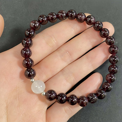 Red Garnet Crystal Bracelet for Love and Relationship