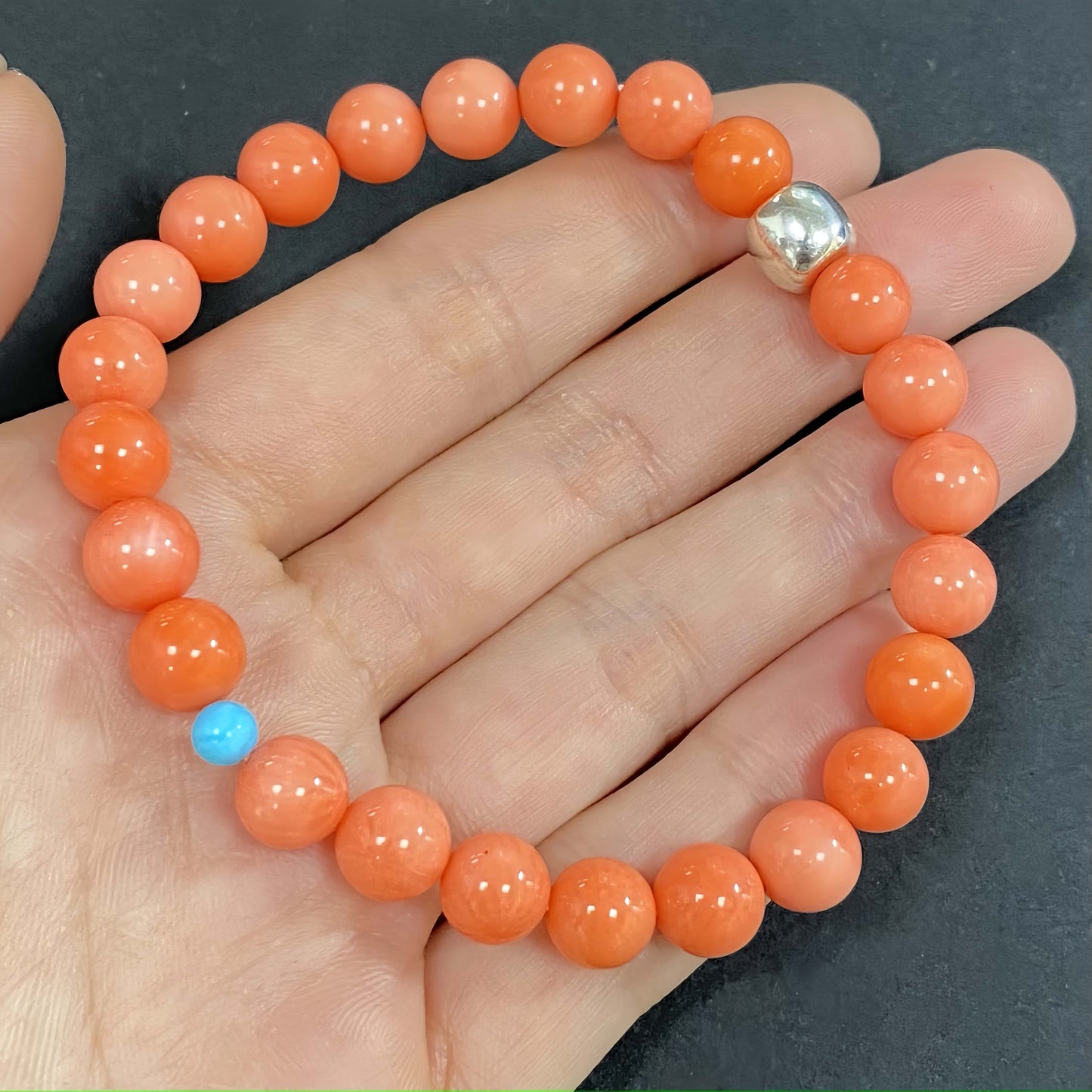 Red Sea Bamboo Coral Crystal Bracelet for Love and Relationship