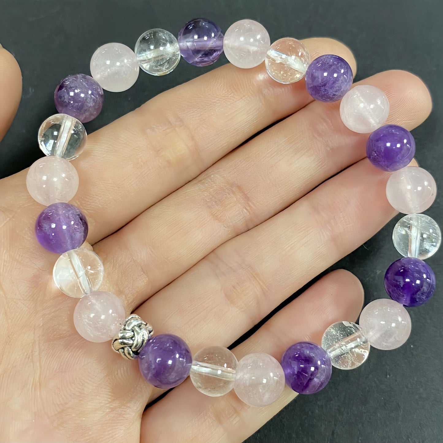 Multi Amethyst Crystal Bracelet for Love and Relationship