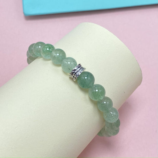 Natural Green Strawberry Quartz to Improve Body and Health Crystal  Bracelet