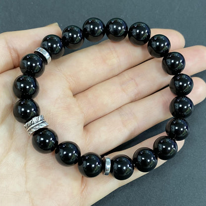 Shiny Onyx for Protection and Apotropaic Crystal Bracelet