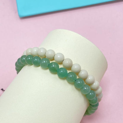 Natural Aventurine to Improve Body and Health Briaded Rope Crystal  Bracelet