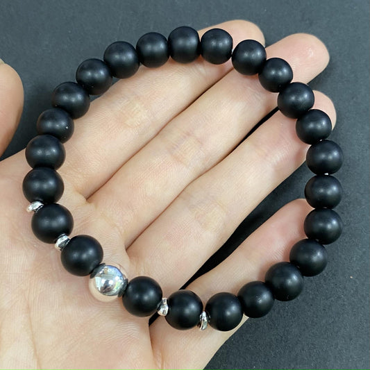 Matte Onyx for Protection and Apotropaic Crystal Bracelet
