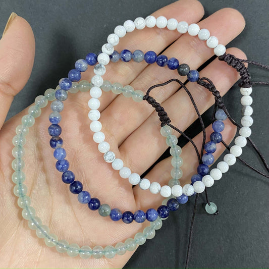 Triple Strand Aventurine to Help Lower Stress & Anxiety Level Crystal Bracelet