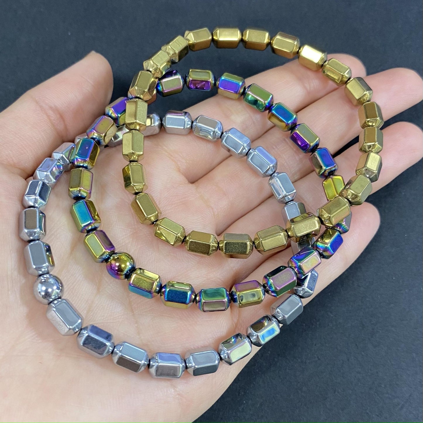 Triple Hematite for Weight Loss Crystal Bracelet