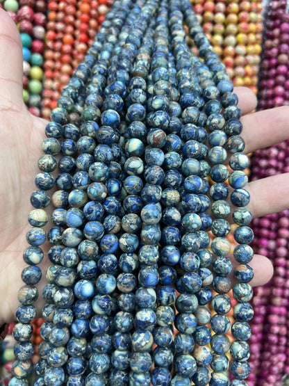 Sea Sediment Imperial Jasper Loose Beads Free Shiping