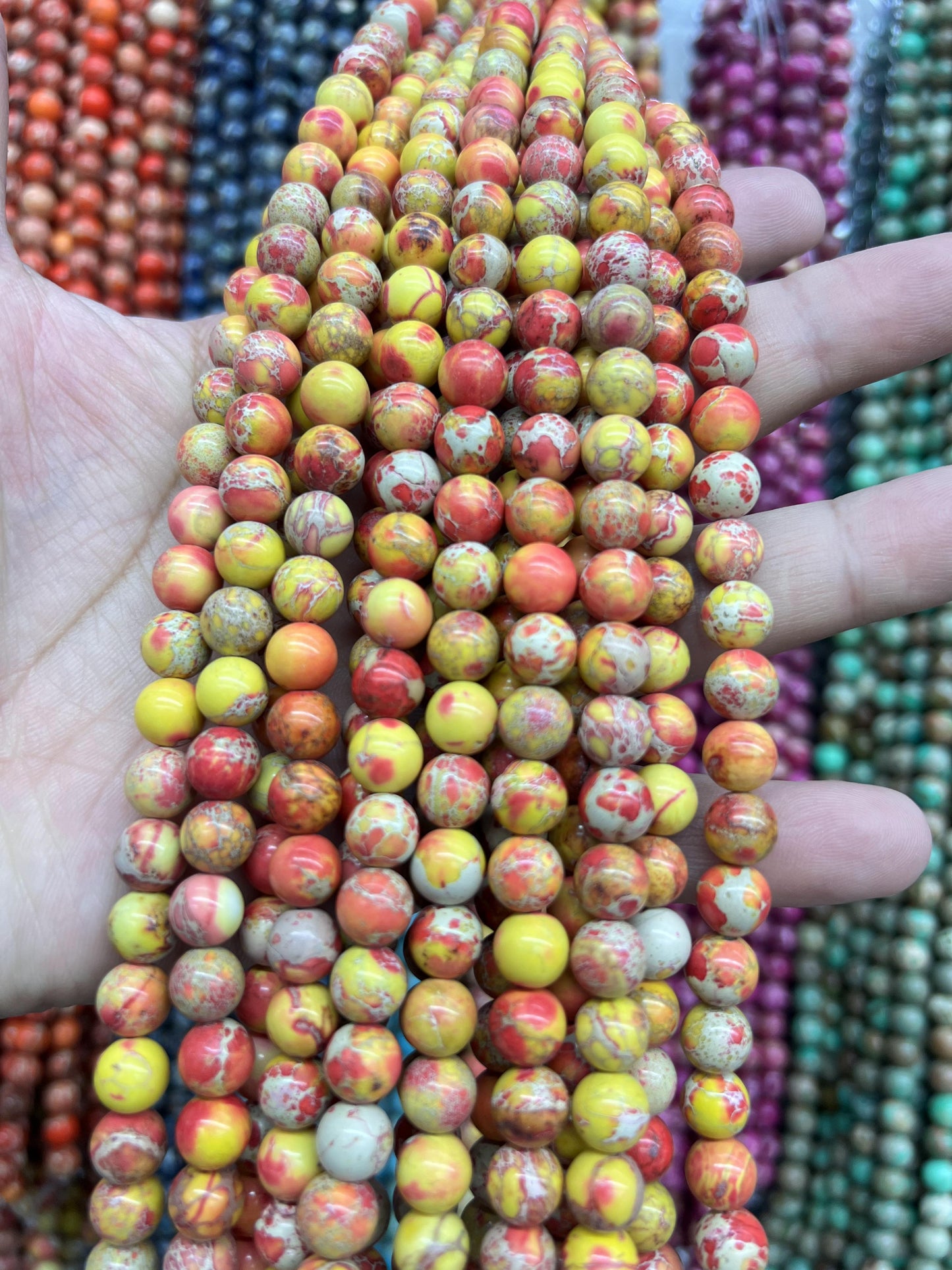 Sea Sediment Imperial Jasper Loose Beads Free Shiping