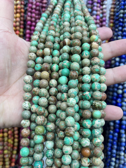 Sea Sediment Imperial Jasper Loose Beads Free Shiping