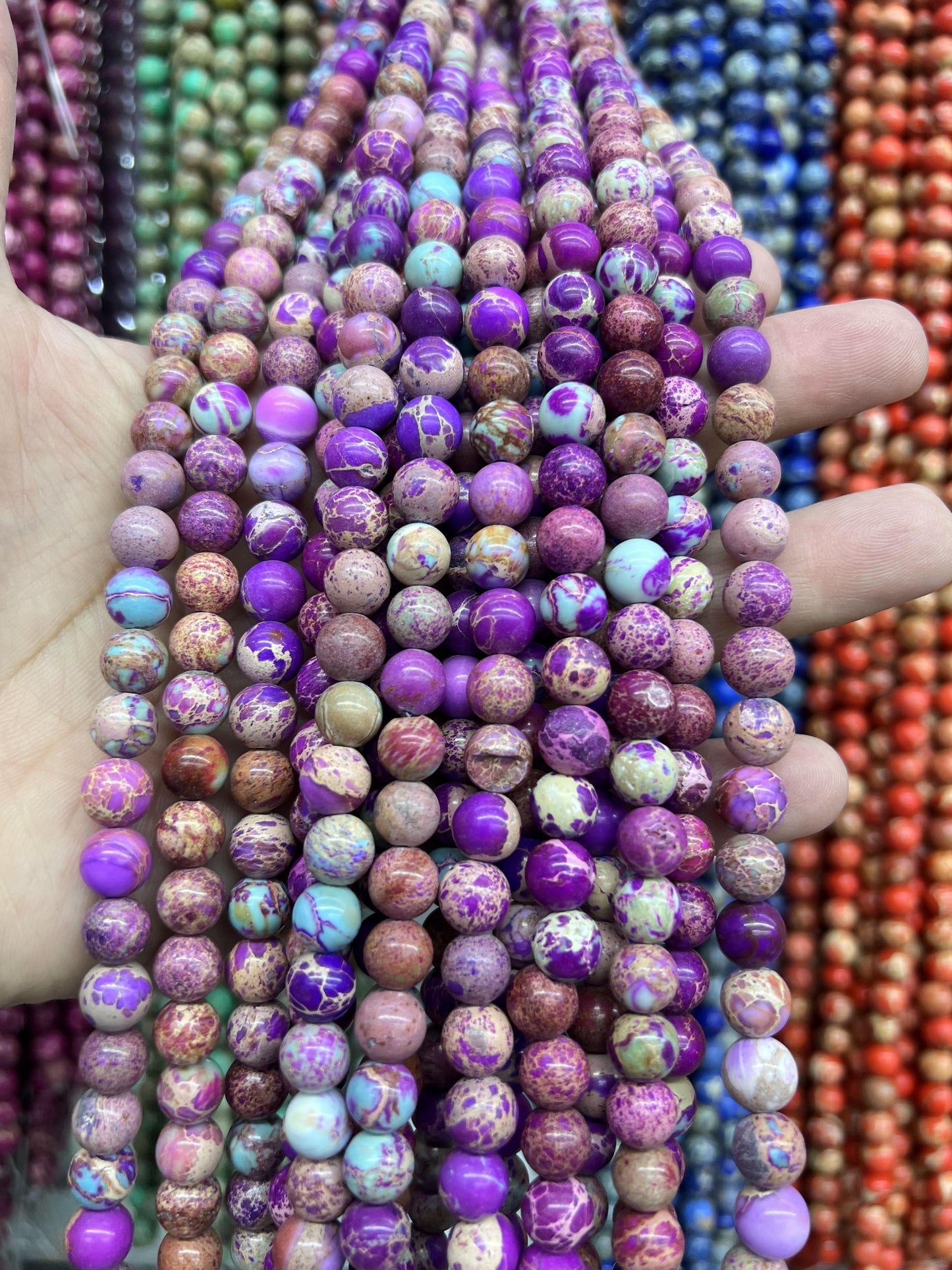 Sea Sediment Imperial Jasper Loose Beads Free Shiping