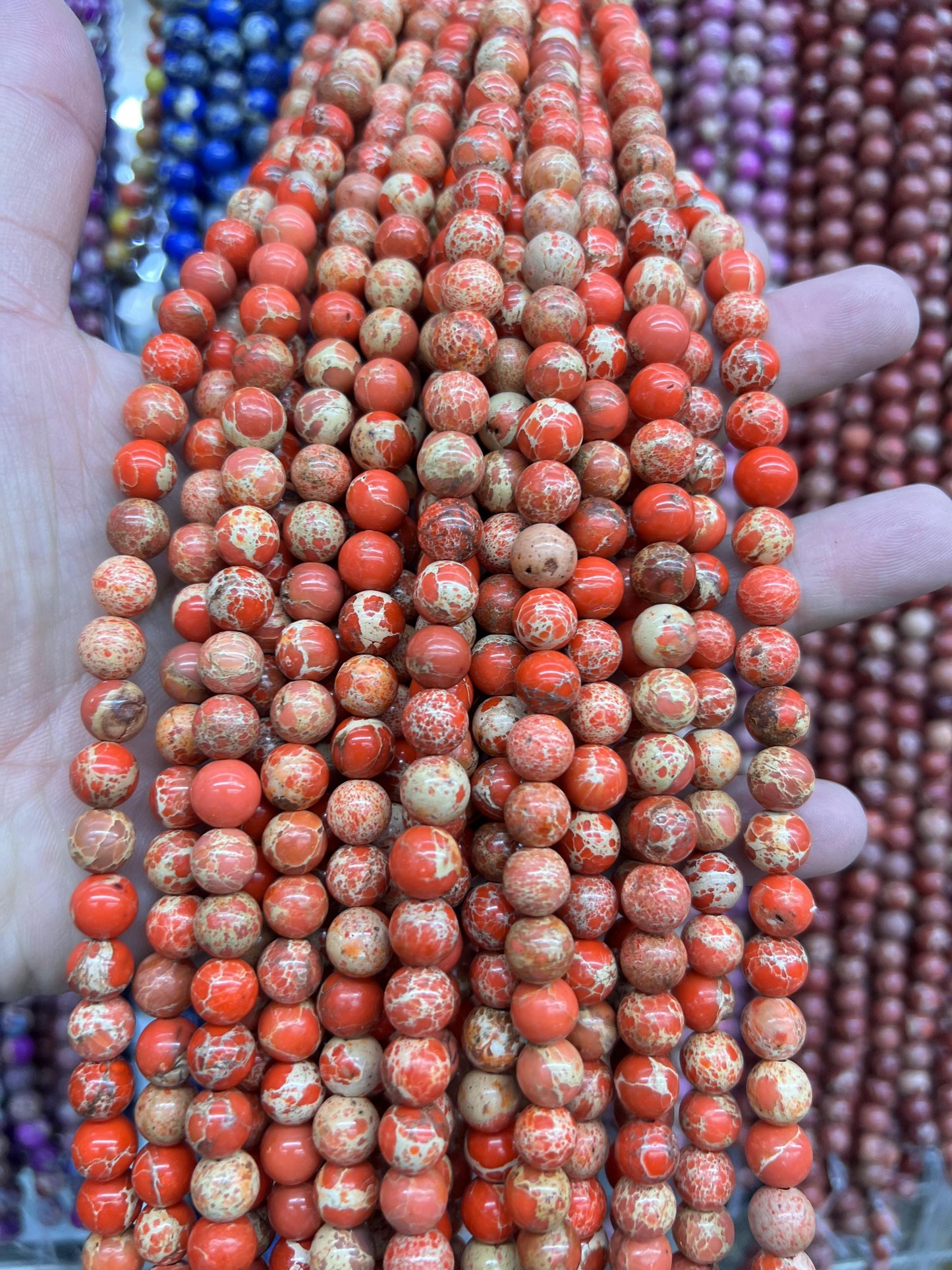 Sea Sediment Imperial Jasper Loose Beads Free Shiping