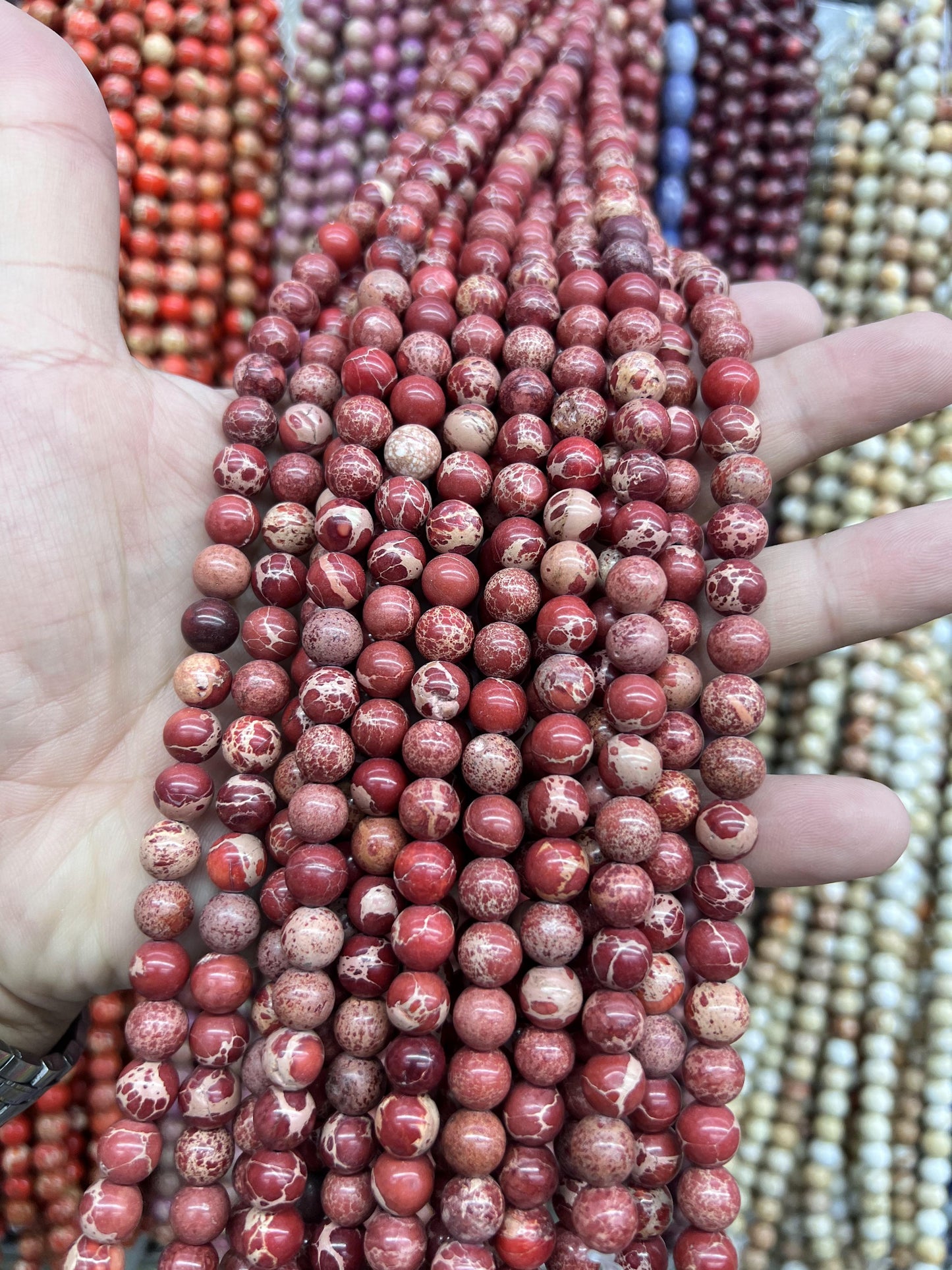 Sea Sediment Imperial Jasper Loose Beads Free Shiping
