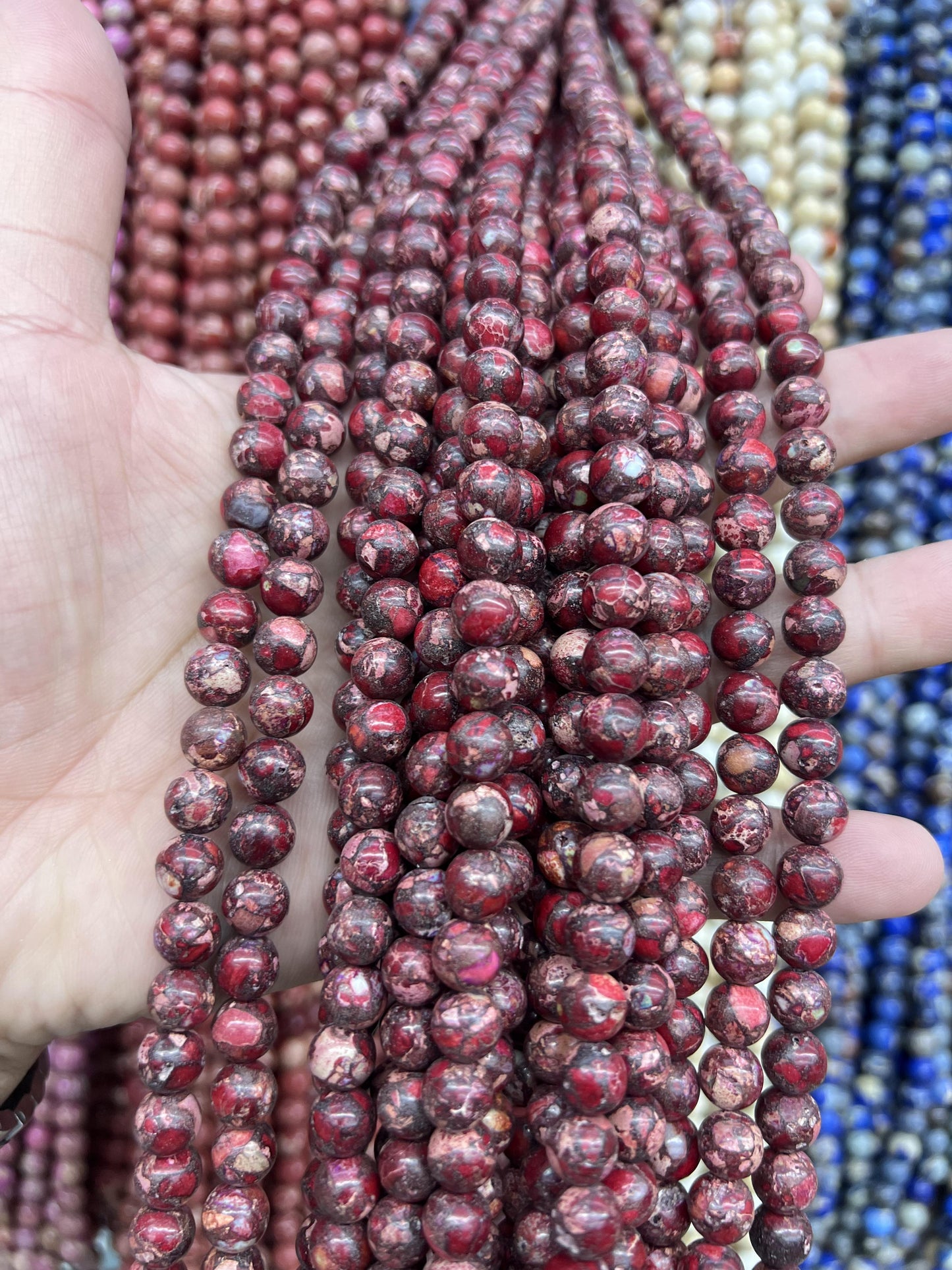 Sea Sediment Imperial Jasper Loose Beads Free Shiping