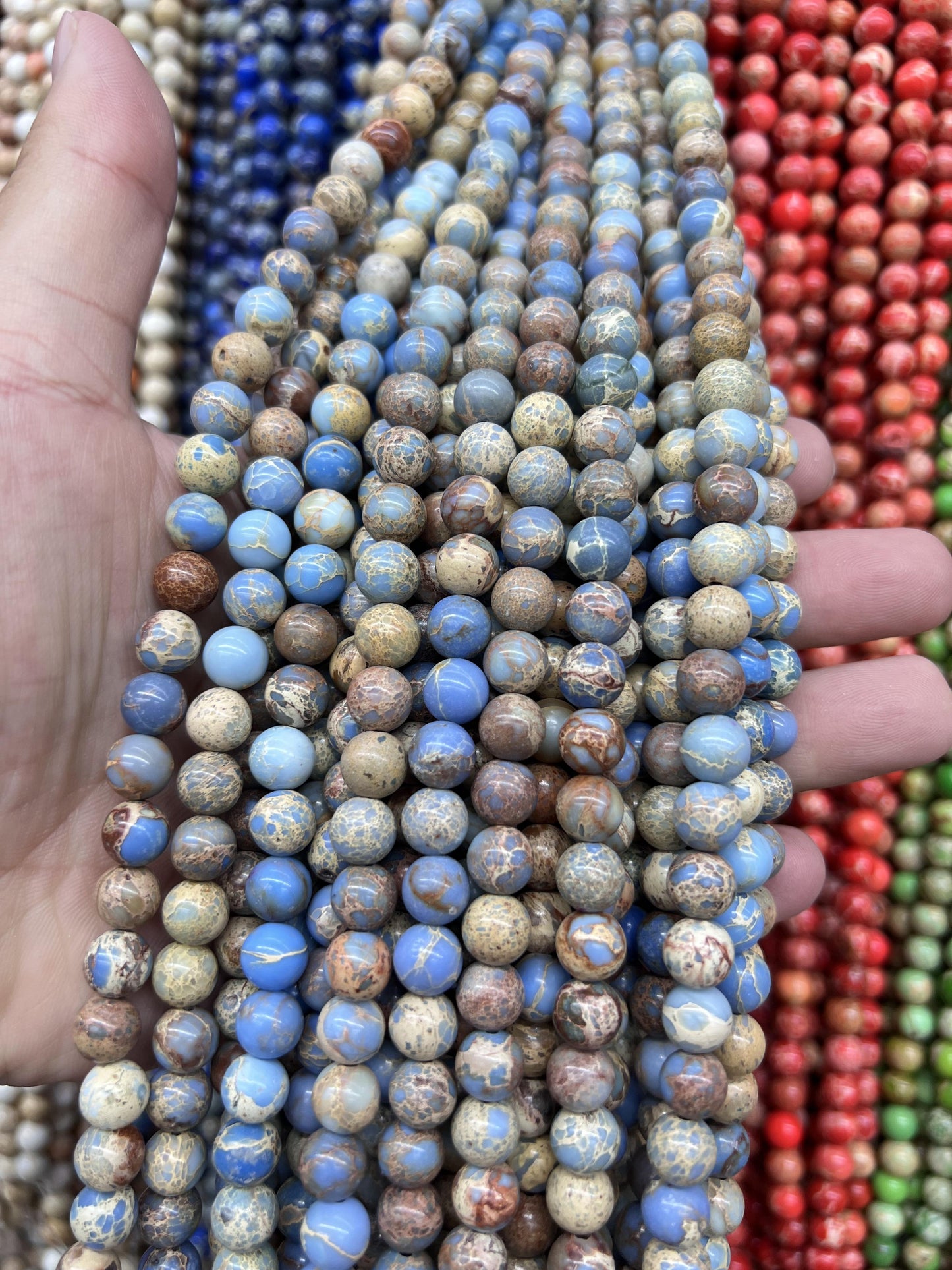 Sea Sediment Imperial Jasper Loose Beads Free Shiping