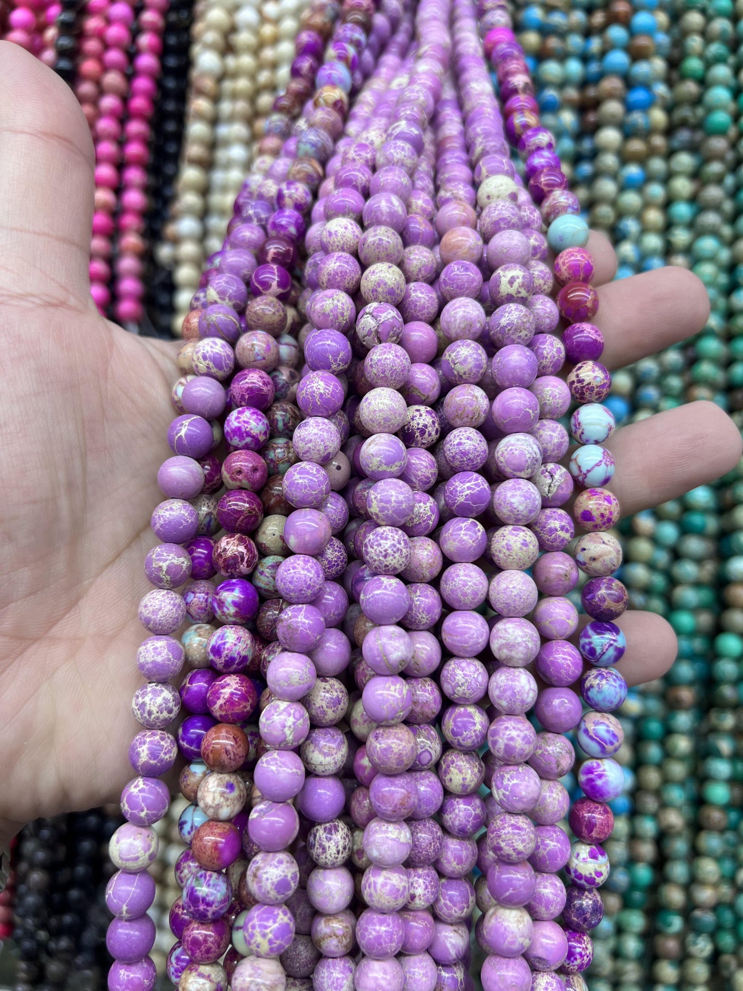 Sea Sediment Imperial Jasper Loose Beads Free Shiping
