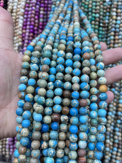 Sea Sediment Imperial Jasper Loose Beads Free Shiping